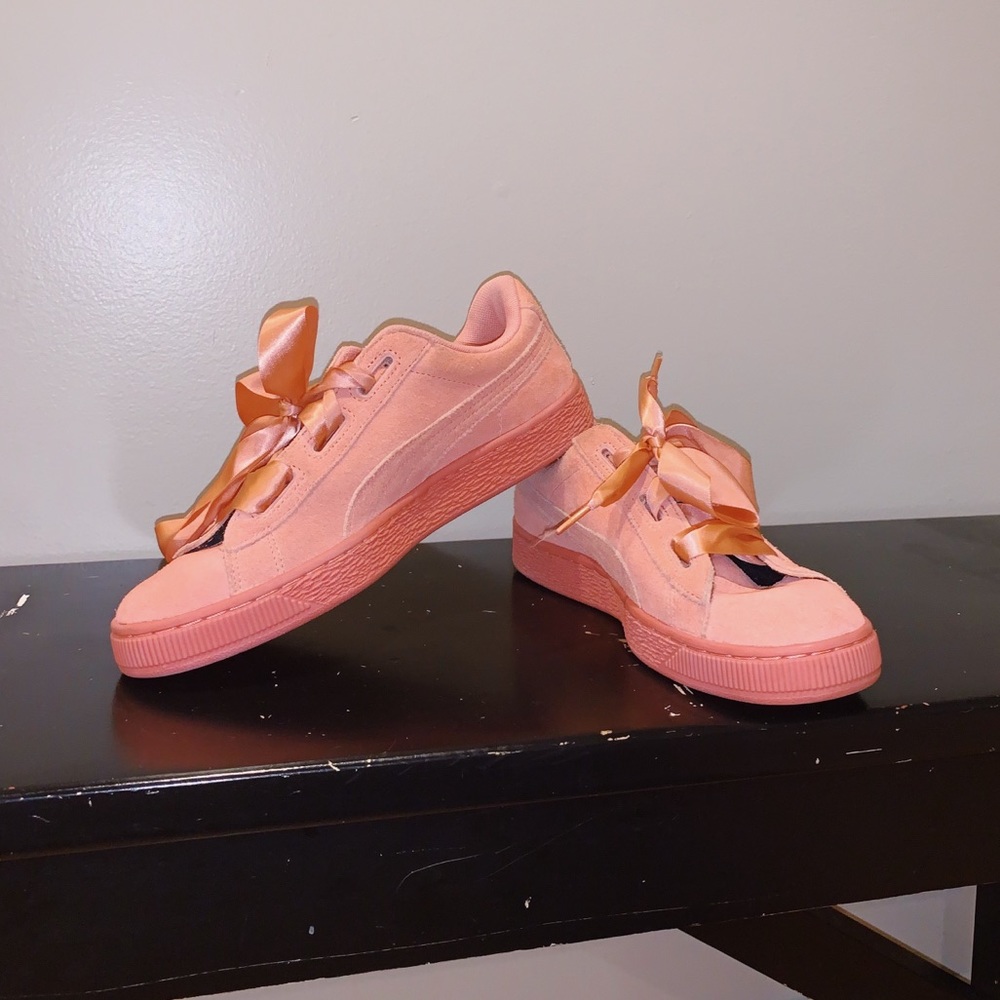 Pink puma sneakers